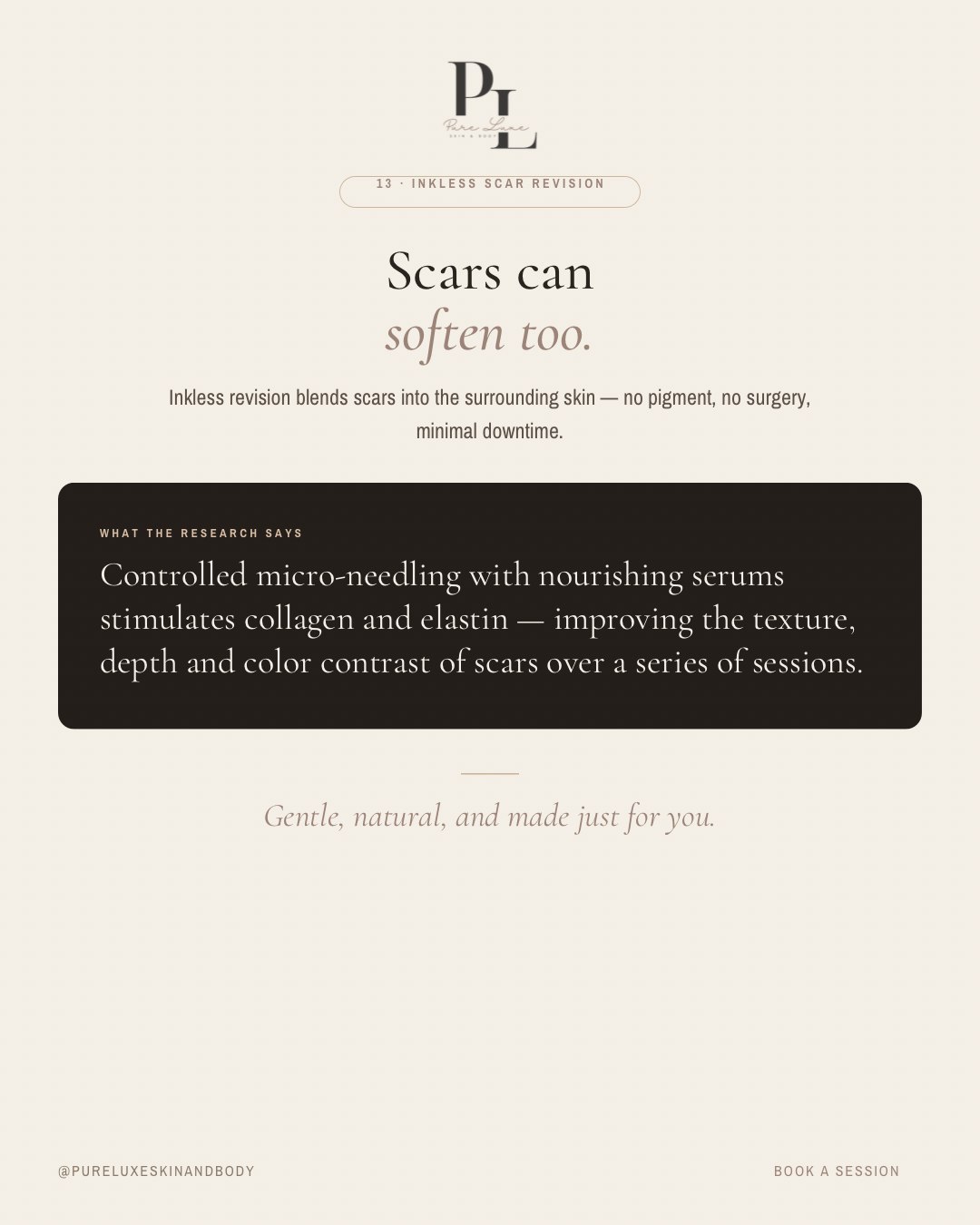 Inkless scar revision — Pure Luxe