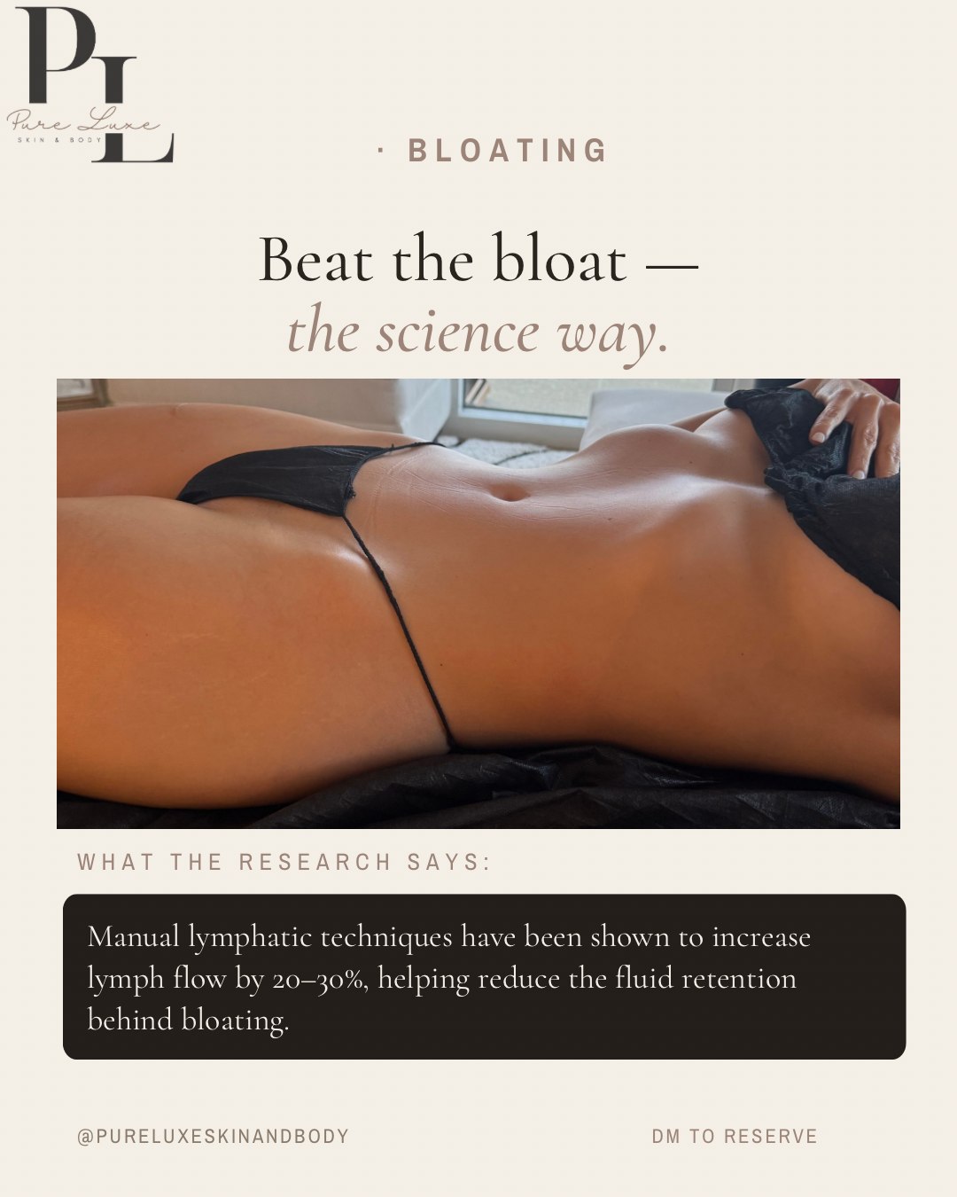 Beat the bloat — lymphatic drainage